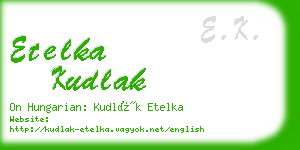 etelka kudlak business card